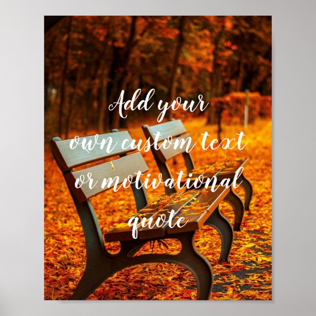 Poster Adicionar Seu Próprio Texto Personalizado Ou Cota  (Frente)