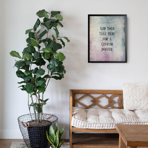 Poster Adicionar seu Texto Personalizado Grunação Colorid