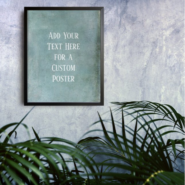 Poster Adicionar Seu Texto Personalizado Subtilidade Azul (Criador carregado)