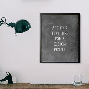 Poster Adicionar Sua Cinza De Texto Personalizada