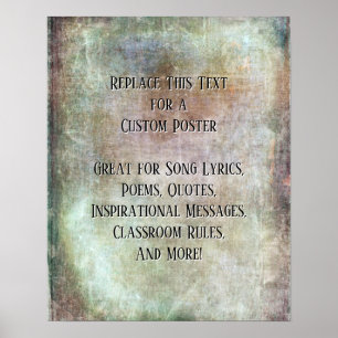 Poster Adicionar sua cotação ou Copiar Grunge Navegações