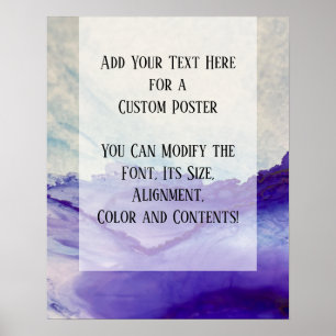 Poster Adicionar Sua Tinta De Álcool Abstrato Roxo De Tex