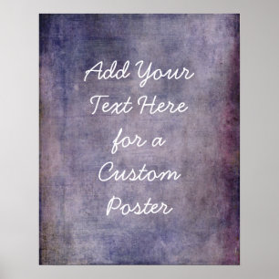 Poster Adicionar Sua Vintagem De Texto Personalizada Roxo