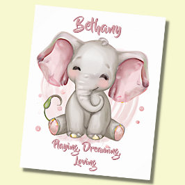 Poster Adicionar texto do nome, Berçário Feliz do Elefant