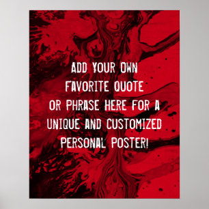 Poster Adicionar um mármore preto com uma citação pers