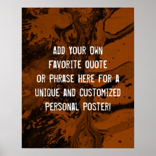 Poster Adicionar um mármore preto de aspas personalizadas