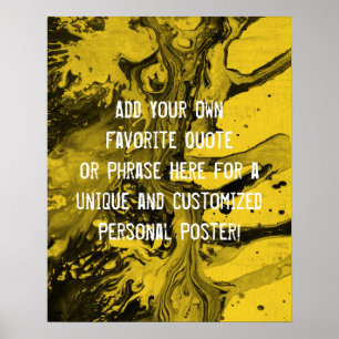 Poster Adicionar um mármore preto de aspas personalizado