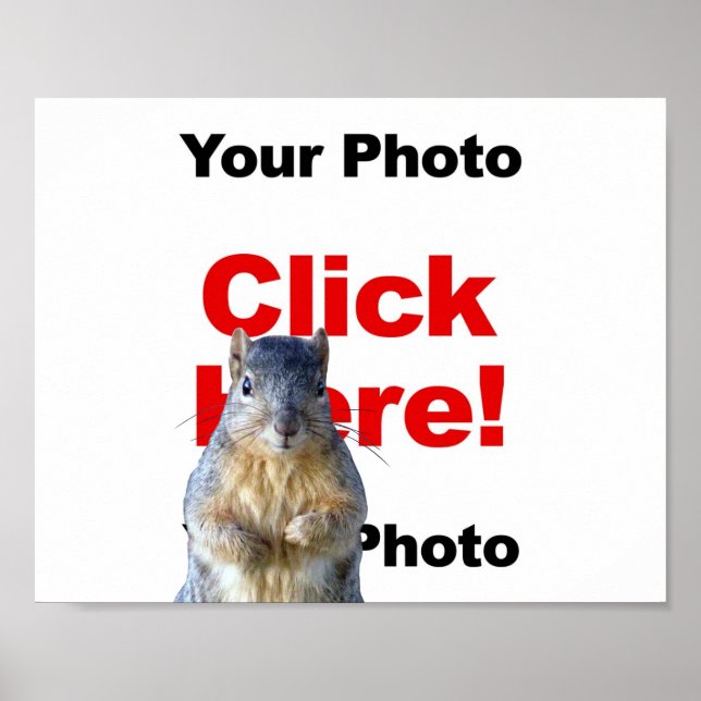 Póster Adicionar um pôster de foto personalizado de um es (Frente)