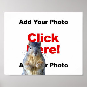 Póster Adicionar um pôster de foto personalizado de um es