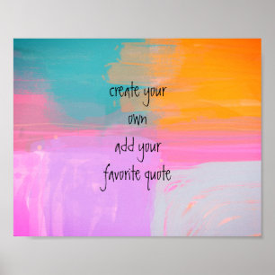 Poster adicionar um traçado de pintura de aspas abstrato,