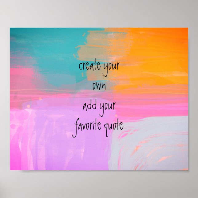 Poster adicionar um traçado de pintura de aspas abstrato, (Frente)