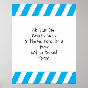 Poster Adicionar uma Cota Personalizada Listras Diagonais