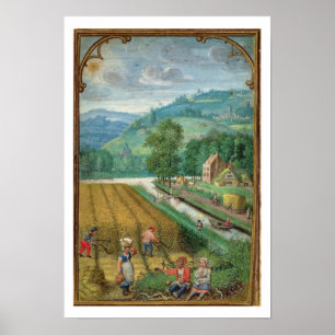 Poster Adicione 18855 setembro: colheita, ploughing e