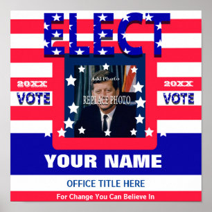 Poster Adicione a eleição do modelo da campanha da foto