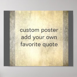 Poster adicione a sua própria citação cinza de faixas neg