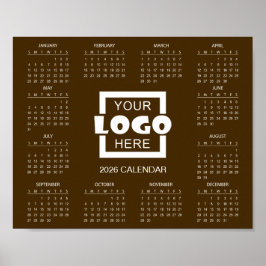 Poster Adicione o logotipo da sua própria empresa Calendá