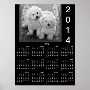 Poster Adicione o seu Cartaz de Calendário de Foto 2014