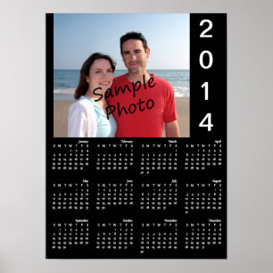Póster Adicione Seu Cartaz de Calendário de Foto 2014