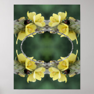 Poster Adicione Seu Fusível Fotográfico No Quadro Da Flor