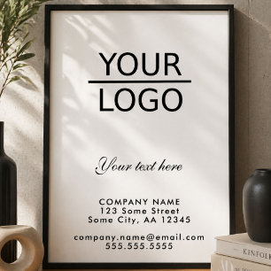 Poster Adicione seu logotipo com promoção comercial de te
