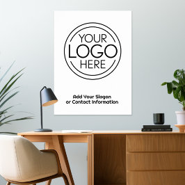 Poster Adicione seu logotipo corporativo moderno minimali