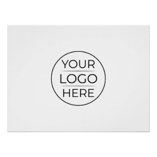 Póster Adicione Seu Logotipo Empresarial Simples