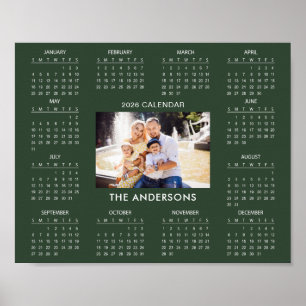 Poster Adicione Seu Próprio Calendário de Fotos da Famíli