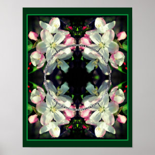 Poster Adicione seu quadro de flores do Primavera de foto