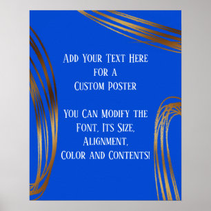 Poster Adicione Seu Texto Escrivado Ovais Dourados Real A