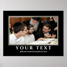 Poster Adicione Seu Texto Judeu Yeshiva Torah Learning