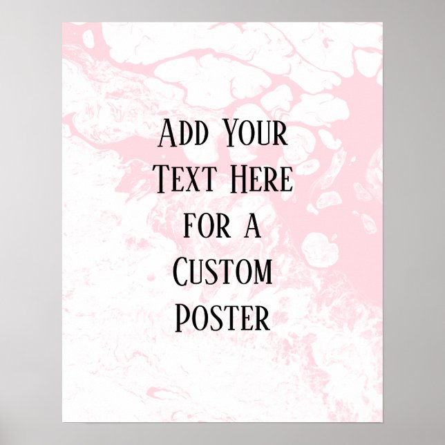 Poster Adicione seu texto personalizado, branco e bolinho (Frente)