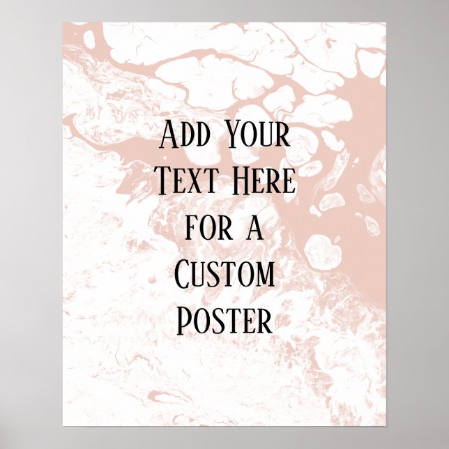 Poster Adicione seu texto personalizado, branco e esmagad (Frente)