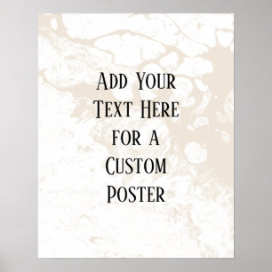 Poster Adicione Seu Texto Personalizado, Branco E Marcar