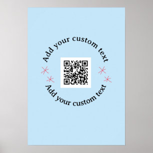Poster Adicione seu texto personalizado código de barras 