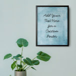 Poster Adicione Seu Texto Personalizado - Grunha de Teto<br><div class="desc">O fundo é coberto por um gráfico riscado, angustiado, vítreo, grunhido em tons sutis. Sobre isso, foi adicionado um campo modelo para o seu texto. Use este espaço para adicionar sua citação ou sentimento favoritos. Talvez seja engraçado. Talvez você precise de um poster que o motive. Seja qual for a...</div>
