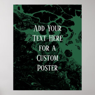 Poster Adicione seu texto personalizado, preto e branco