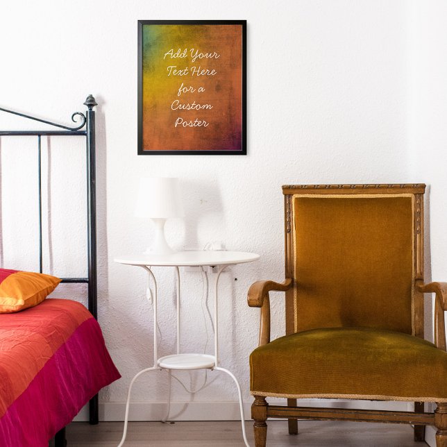 Poster Adicione Seu Texto Personalizado Rainbow Orange Gr (Criador carregado)