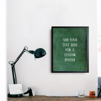 Adicione seu texto personalizado Rich Dark Green G