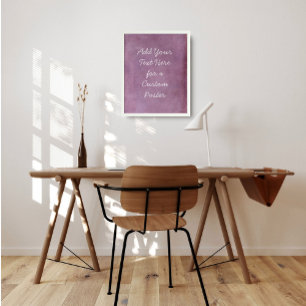 Poster Adicione Seu Texto Personalizado, Sutil Grunação C