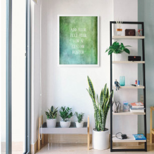 Poster Adicione seu Texto Personalizado Teal e Grunação V