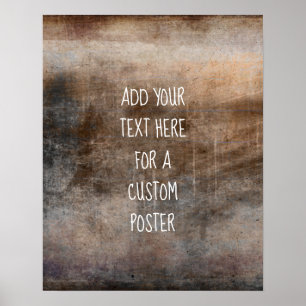 Poster Adicione Seu Texto Personalizado Vintage Terra Ton
