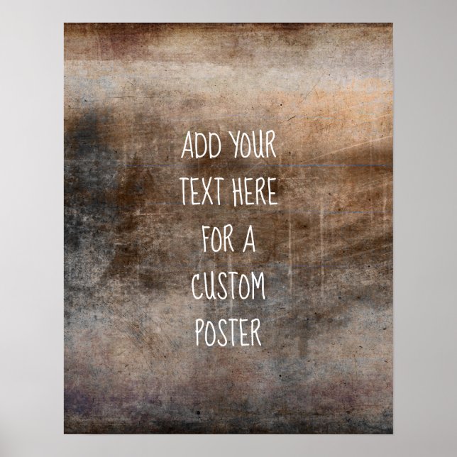 Poster Adicione Seu Texto Personalizado Vintage Terra Ton (Frente)