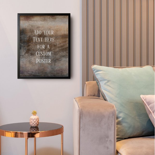 Poster Adicione Seu Texto Personalizado Vintage Terra Ton (Criador carregado)