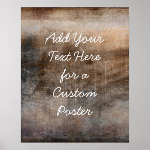 Poster Adicione Seu Texto Personalizado Vintage Terra Ton