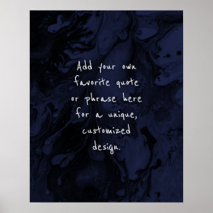 Poster Adicione sua cotação personalizada em preto no M
