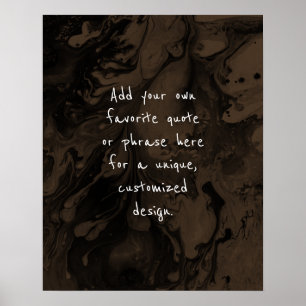 Poster Adicione Sua Cotação Personalizada Marble Preto, M