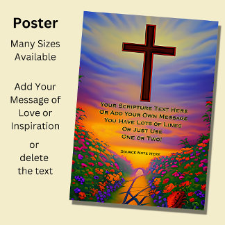 Poster Adicione Sua Escritura, Jardim Sunset da Cruz Cris
