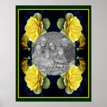 Adicione Sua Foto Flor Amarelo De Rosa Na Moldura