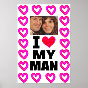 Poster Adicione Sua Foto Que Amo Meu Homem
