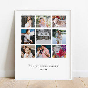 Poster Adicione Sua Própria Colagem de Fotos Personalizad